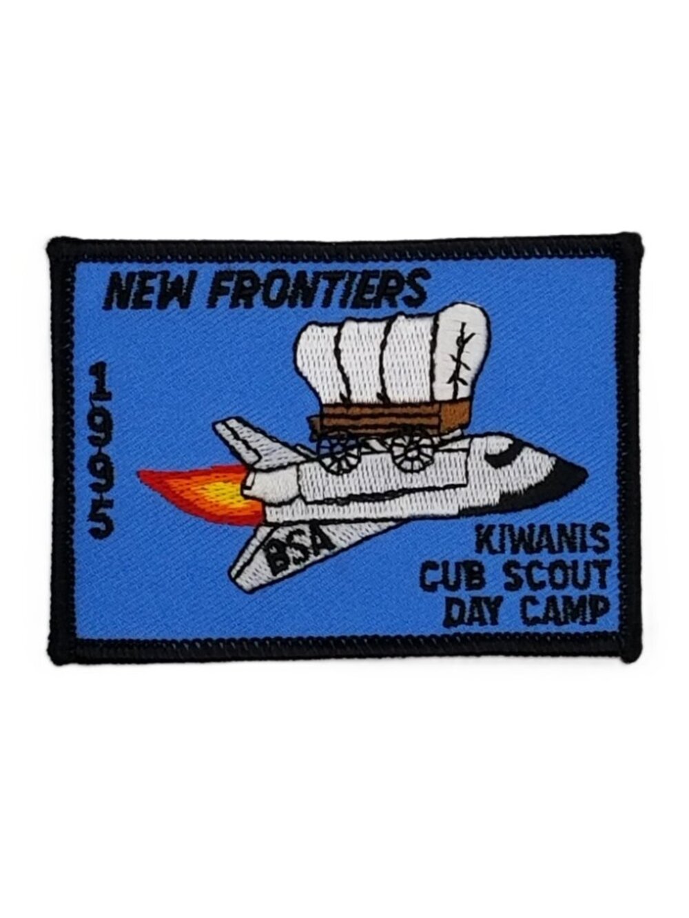 Vintage Cub Scout Day Camp Patch BSA Kiwanis New Frontiers 1995 NOS